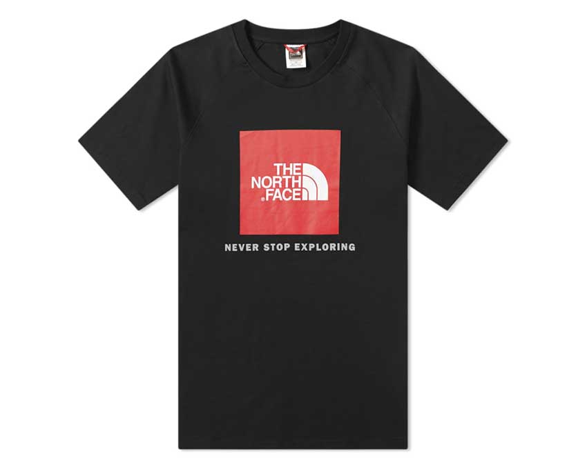 the The North Face S/S Raglan Red Box Black T93BQOJK3