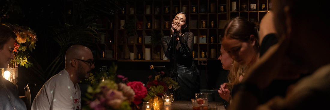 A night out with Izah: "Flores en invierno" at Fransen et Lafite.