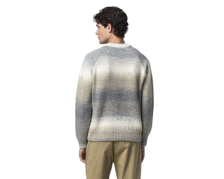 K-Way Valter Shaded Yarn Pullover "Grey Beige Degrade"