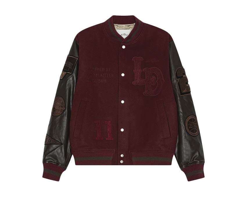 Les Deux Varsity Jacket "Chocolate Truffle Red" - veste homme