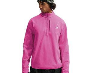 Nike ACG Therma-FIT Wolf Grid Half-Zip Top Desert Pink — haut zip technique outdoor ACG rose désert homme | noirfonce.eu
