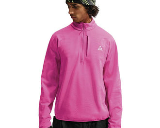 Nike ACG Therma-FIT Wolf Grid Half-Zip Top Desert Pink — haut zip technique outdoor ACG rose désert homme | noirfonce.eu