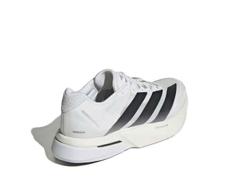 Adidas Adizero Boston 13 White vue latérale — amorti Lightstrike Pro réactif