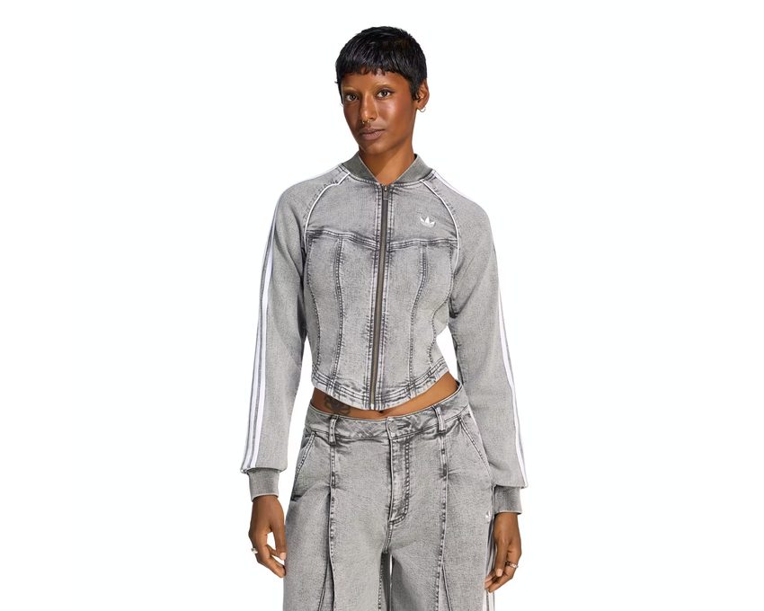 Adidas Superstar Corset Track Top "Washed Grey Denim"