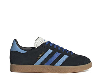 Adidas Gazelle Black Light Blue — sneaker femme daim bicolore semelle gomme
