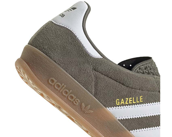 Adidas Gazelle Indoor Olive Strata / Cloud White - Gold Metallic JQ0174