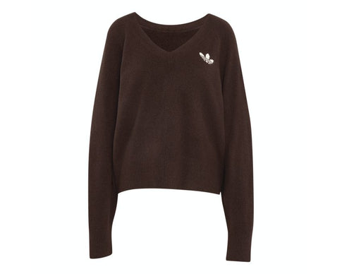 Adidas Essentials Knit V-Neck Sweatshirt Long Sleeve