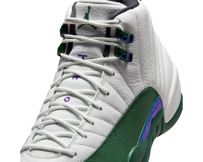 Air Jordan 12 "Bucks" - sneakers homme - détail lacets