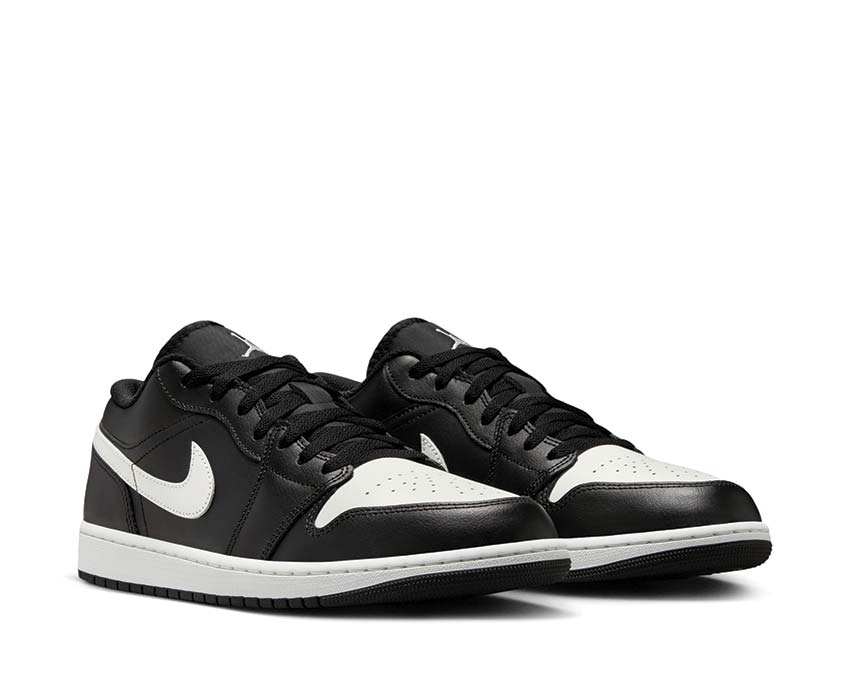  Air Jordan 1 Low Black / Summit White 553558-043 