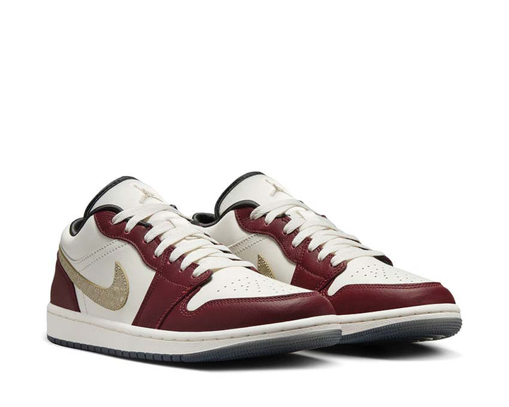 Air Jordan 1 Low SE Lunar New Year Sail / Metallic Gold Grain - Dark Team Red FJ5735-100