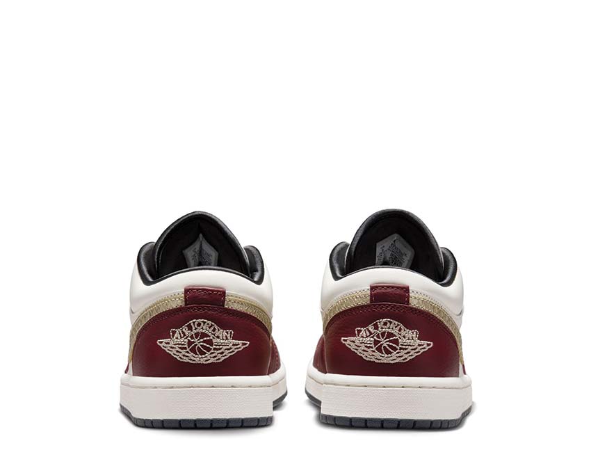 Air Jordan 1 Low SE Lunar New Year Sail / Metallic Gold Grain - Dark Team Red FJ5735-100