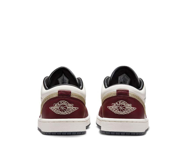 Air Jordan 1 Low SE Lunar New Year Sail / Metallic Gold Grain - Dark Team Red FJ5735-100