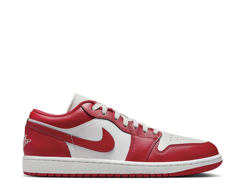  Air Jordan 1 Low Summit White / Varsity Red - Summit White 553558-166