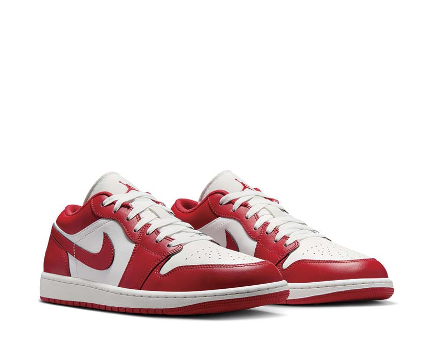  Air Jordan 1 Low Summit White / Varsity Red - Summit White 553558-166