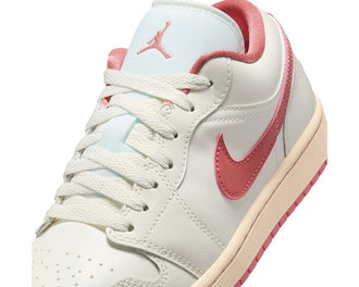 Jordan Air Jordan 1 Low W Pink Salt side view — sail and pink leather