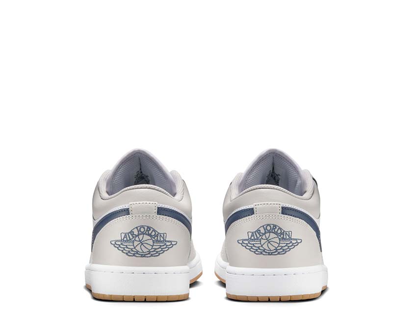  Air Jordan 1 Low White / Midnight Navy - Neutral Grey 553558-146