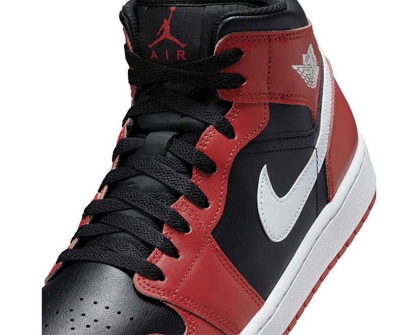  Air Jordan 1 Mid Black / White - Gym Red DQ8426-061