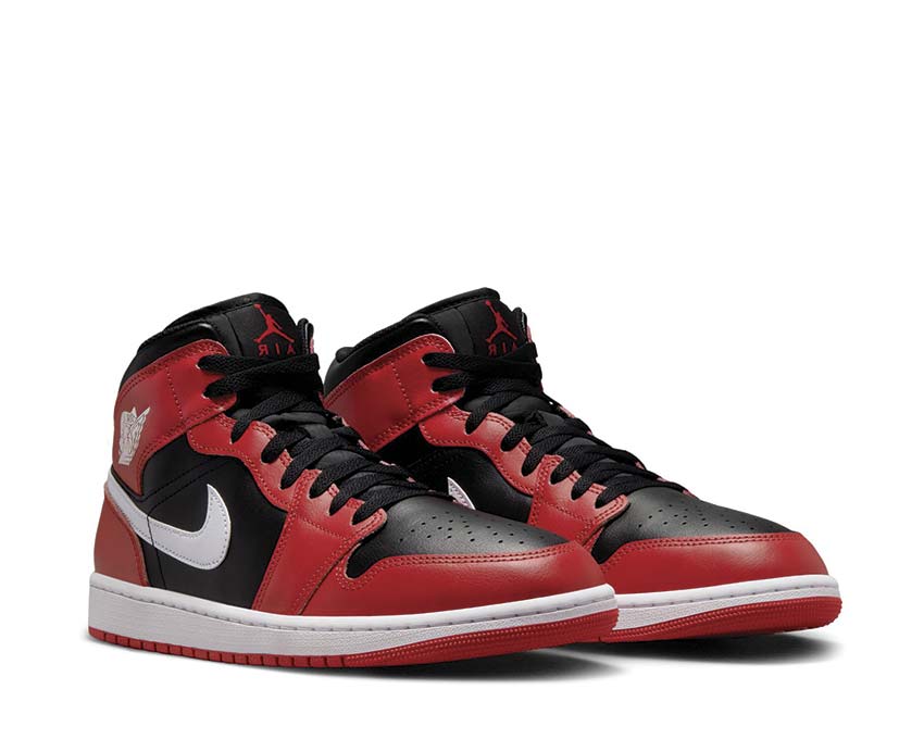  Air Jordan 1 Mid Black / White - Gym Red DQ8426-061
