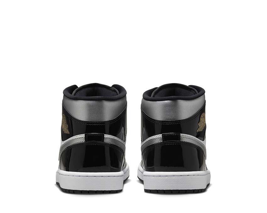 air jordan 1 mid silver and black