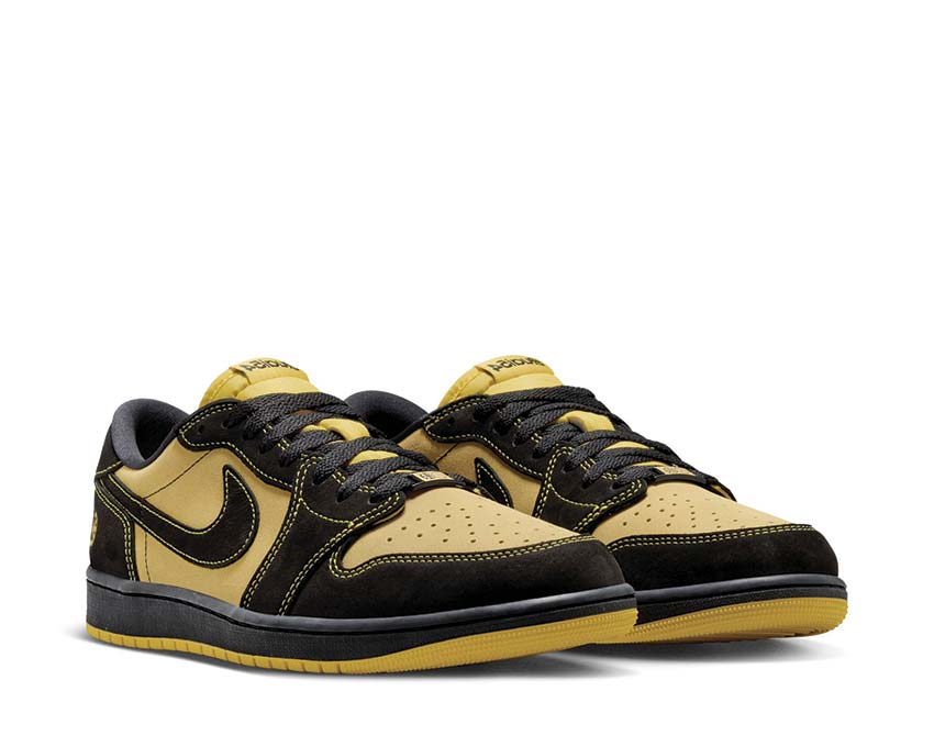 Air Jordan 1 Retro Low Quai 54 Black / Tour Yellow - Chile Red  IB8836-007 