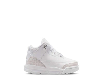 Air Jordan 3 Retro TD Pure Money — sneakers bambino bianco argento metallico premium