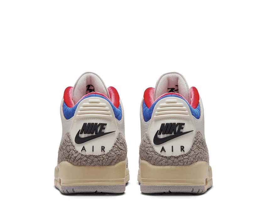  Air Jordan 3 Retro White / Black - Sport Royal - Challenge Red IB1482-100 