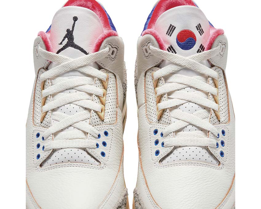  Air Jordan 3 Retro White / Black - Sport Royal - Challenge Red IB1482-100 