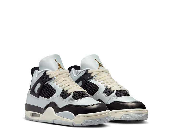 Air Jordan 4 Retro GS Pure Platinum / Metallic Gold - Black - Sail FZ8585-070