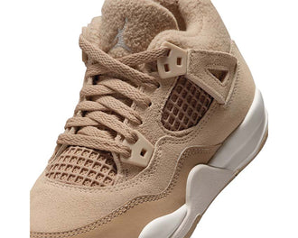 Air Jordan 4 Retro PS Cozy Beige vista laterale — tomaia mesh bambino Jordan 4