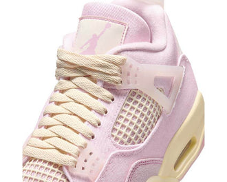 Air Jordan 4 Retro TEX Iced Carmine vista laterale — tomaia canvas TEX carminio