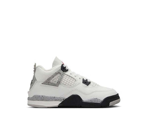 Air Jordan 4 Retro White Cement PS — sneakers enfant blanc et ciment rétro