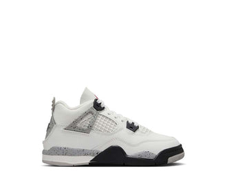 Air Jordan 4 Retro White Cement PS — sneakers bambino bianco e cemento retro
