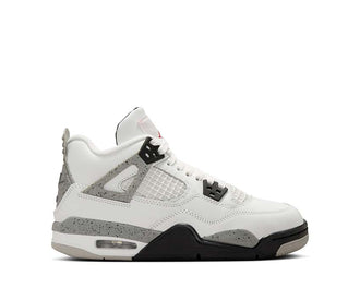 Air Jordan 4 Retro White Cement GS — sneaker bambino bianco cemento Fire Red