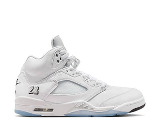 Air Jordan 5 Retro OG White Metallic weiß und silber — Premium Retro-Sneaker Herren