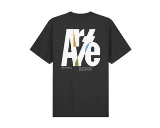 Arte Big Logo Back T-shirt Negro — camiseta hombre gran logo estampado espalda