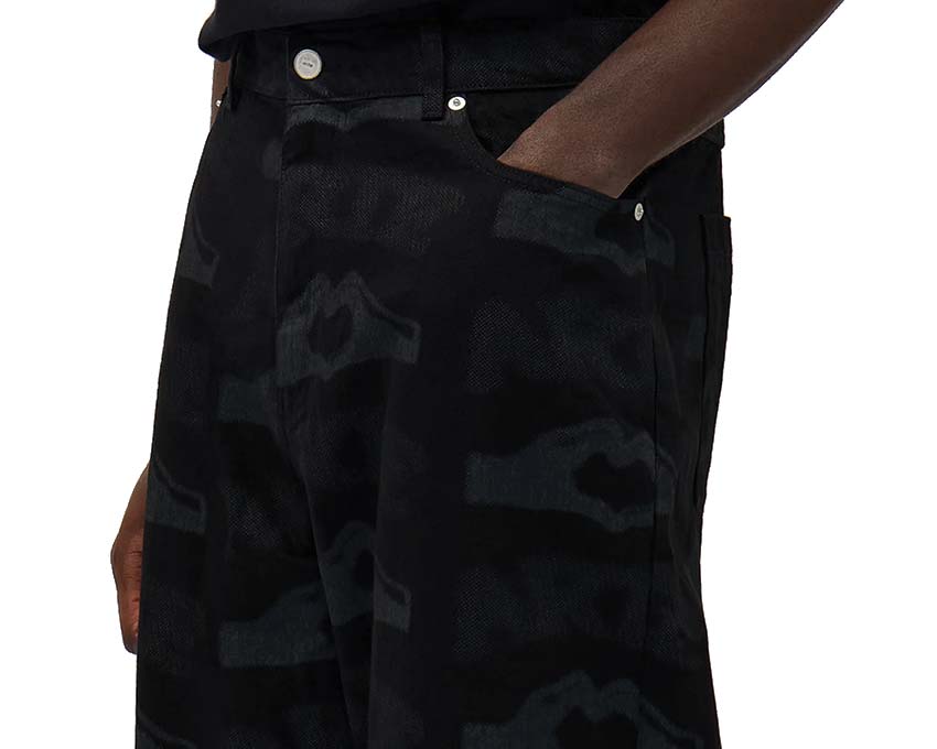 Arte Heart Printed Pants Black SS25-006P.1