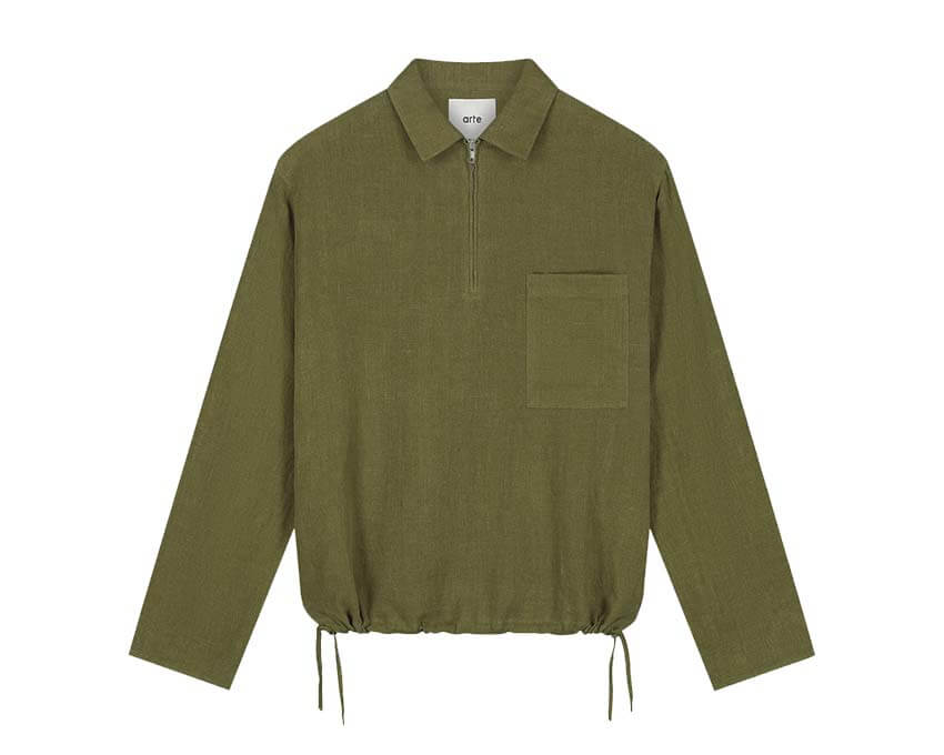 Arte Linen Quarter Zip Pullover SS26-011C