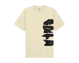 Arte Side Logo T-shirt Crema — camiseta hombre logo lateral bordado