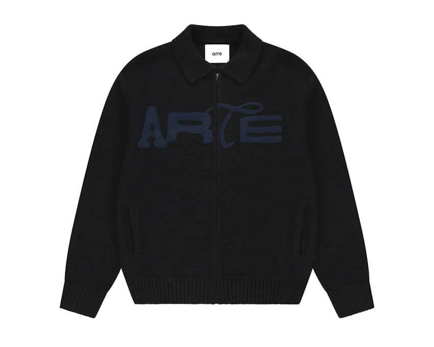Arte Stencil Zip Cardigan AW26-021K