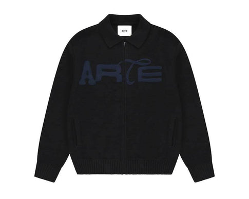 Arte Stencil Zip Cardigan AW26-021K