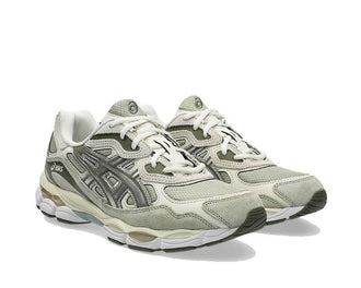 Asics Gel NYC Khaki vue latérale — tige mesh vintage