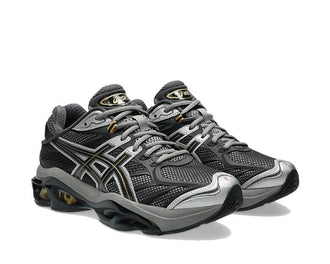 Asics Gel Kinetic 2.0 Clay Grey vue latérale — tige mesh premium