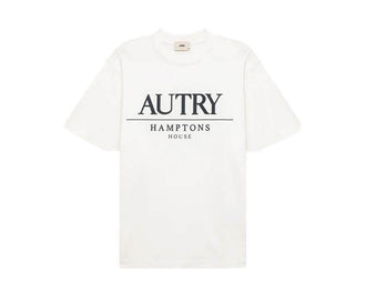 Autry T-Shirt Hamptons House Logo Bianco — t-shirt logo cotone premium lifestyle Autry