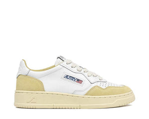 Autry Medalist Low Straw Paja — zapatillas mujer cuero beige paja lifestyle premium