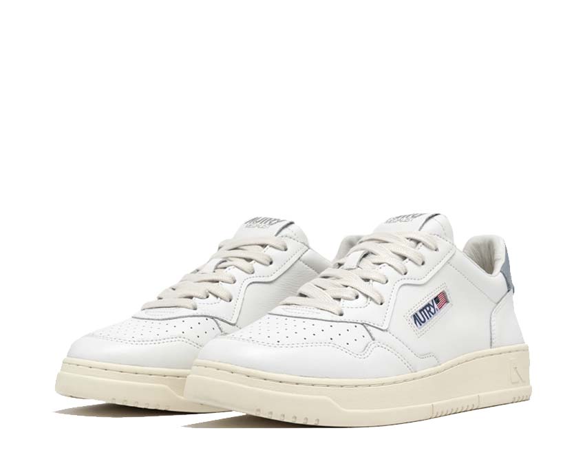 Autry Medalist Low  Leat / Leat Wht - Slv Blue AULWLL79