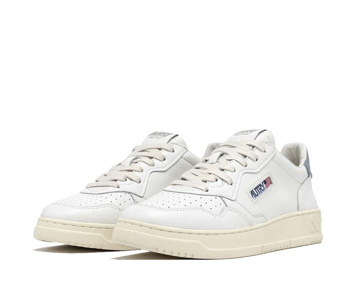 Autry Medalist Low  Leat / Leat Wht - Slv Blue AULWLL79