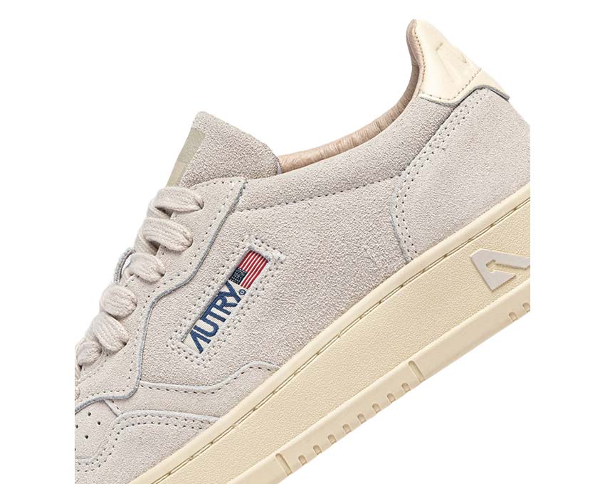 Autry Medalist Low Marble / Off White Suede AULMUH01 
