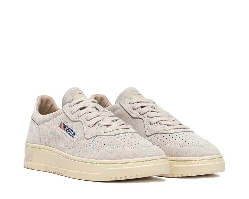 Autry Medalist Low Marble / Off White Suede AULMUH01 