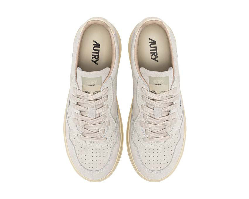 Autry Medalist Low Marble / Off White Suede AULMUH01 