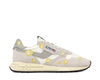 Autry Reelwind Low Embro Flow White Butterc — sneaker uomo pelle ricamata sport